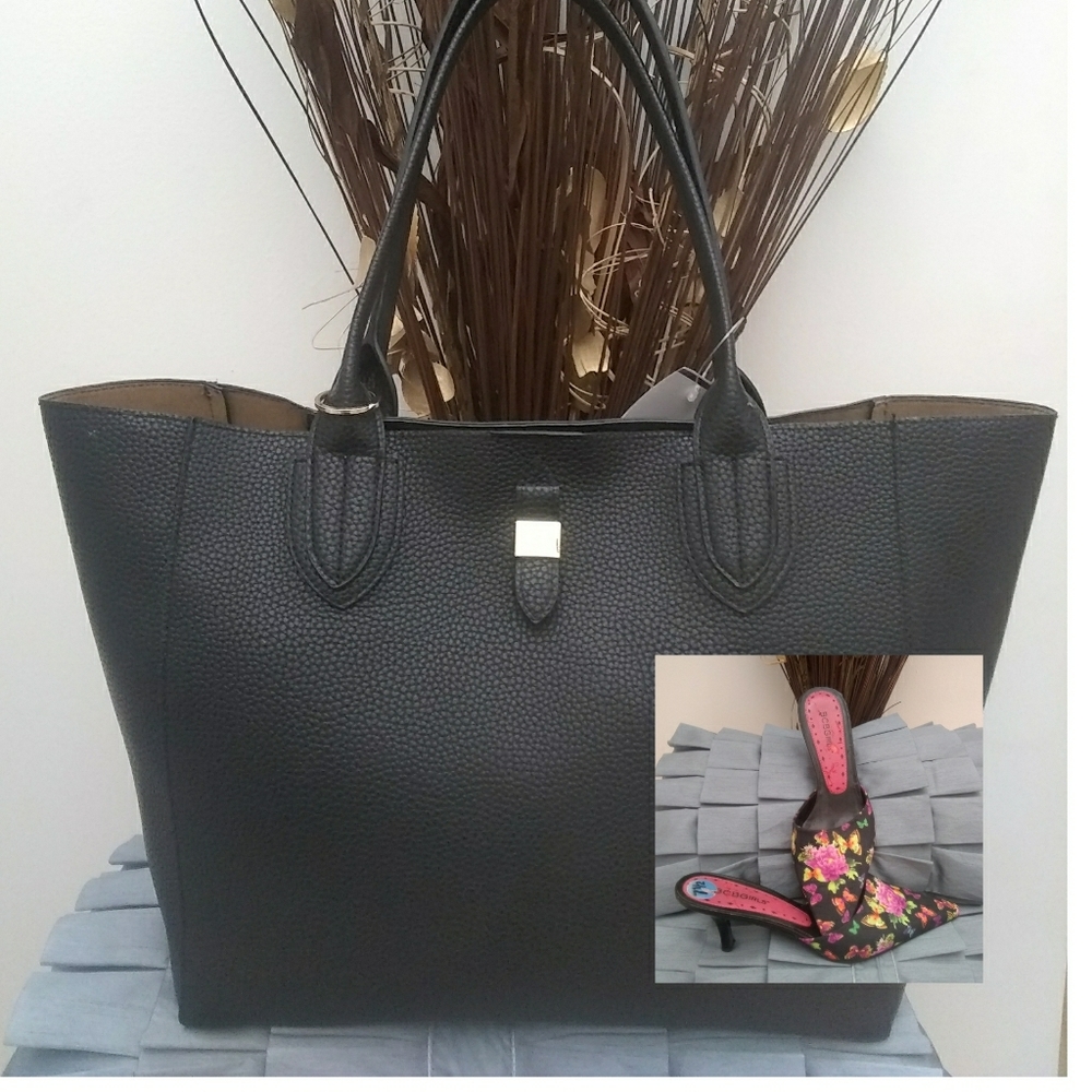 BCBG Girls Shoes & Black Tote Bag